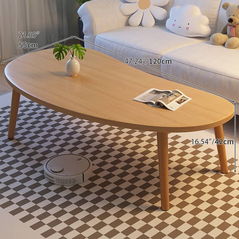 Modern Wooden Coffee Table in Abstract Shape – Minimalistic Design for All Your Rooms fxjc-918