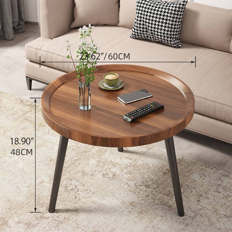 Chic Modern Wood Coffee Table round with storage: Elegan Multi-Tone for Contemporary Living fxjc-923