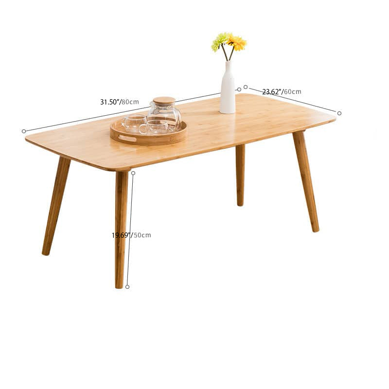 Minimalistic Rectangular Bamboo Dining Table in Natural Wood Color - Perfect for 6 Seaters hsl-119