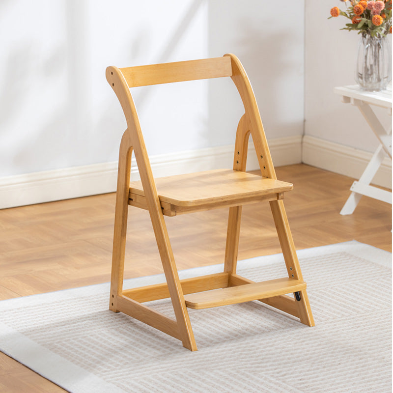 Elegant Dark Brown Bamboo Chair with Natural Wood Canvas - Stylish & Durable Seating hsl-67