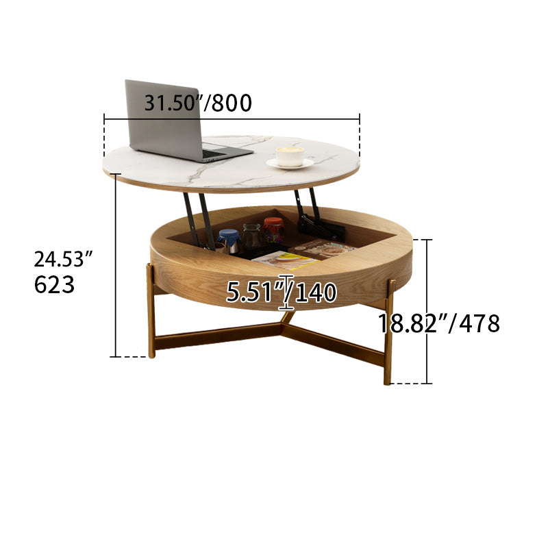 Elegant Sintered Stone Coffee Table with Stainless Steel Frame and PU Leather Linen Finish fjnl-2449