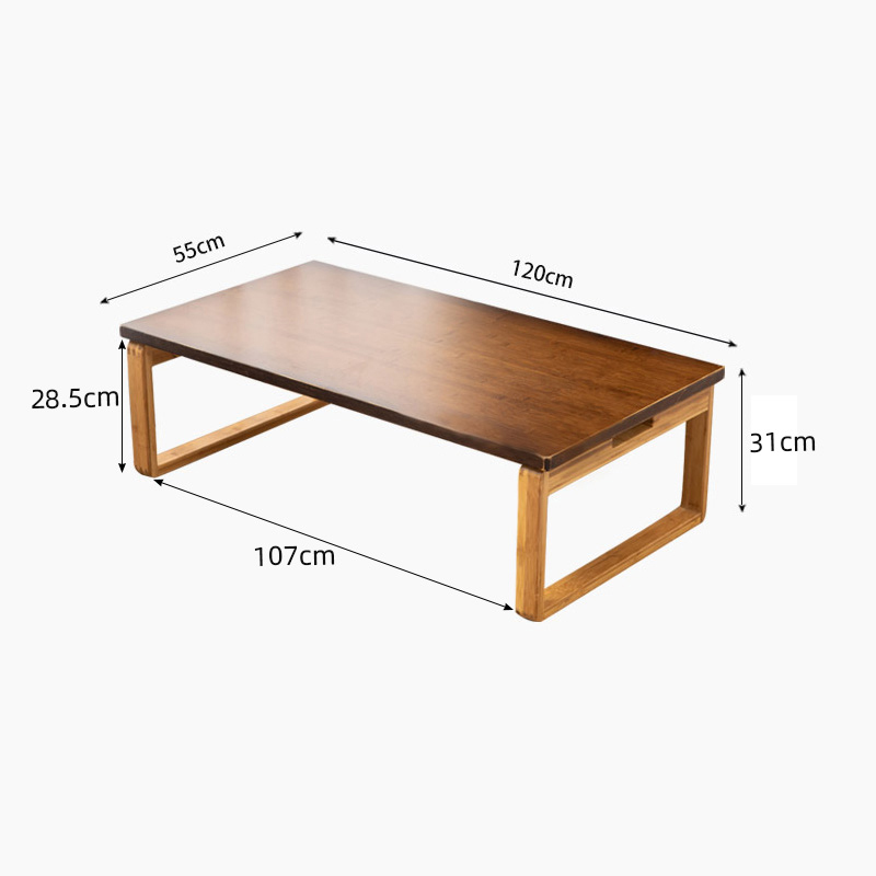 Elegant Dark Brown Bamboo Table – Natural Wood Finish hsl-92