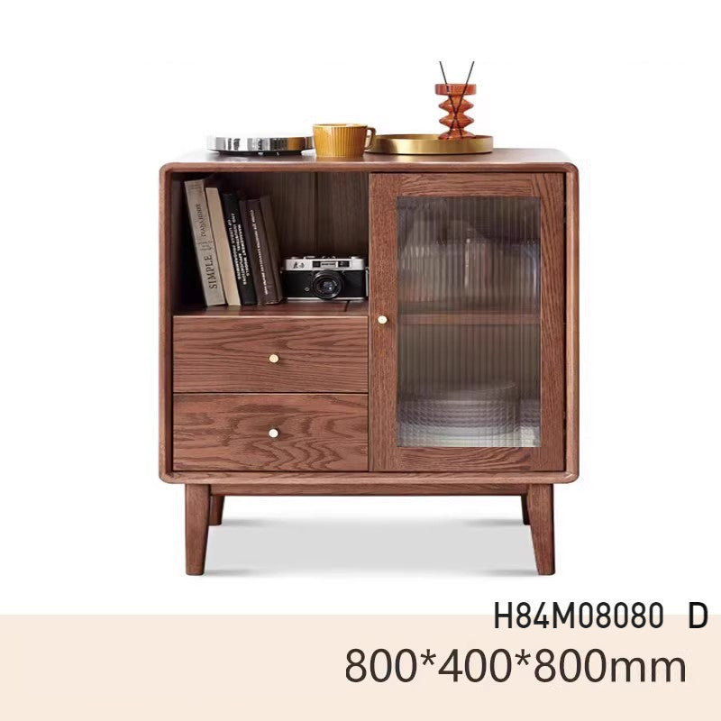 Stunning Oak Wood Cabinet for Elegant Home Storage H84M08