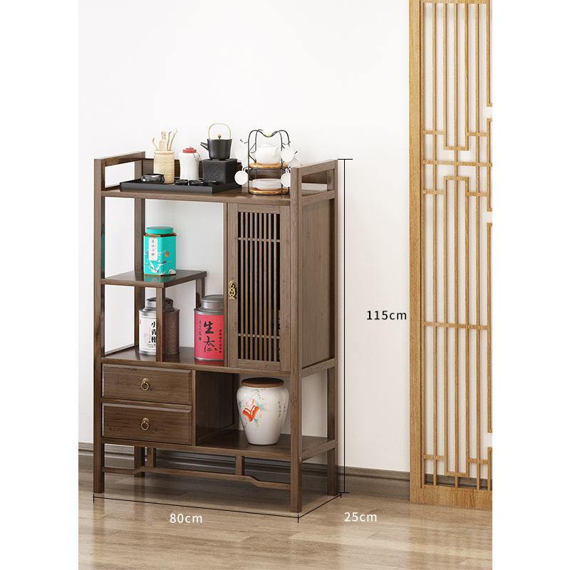 Stylish Dark Brown Bamboo Storage Rack for Home and Office Organization hsl-94
