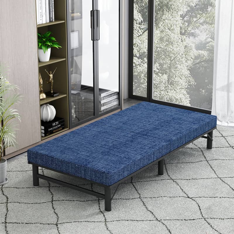 Modern Grey & Black Bed with Bamboo Charcoal Foam and Laminated Wood fcsnm-904