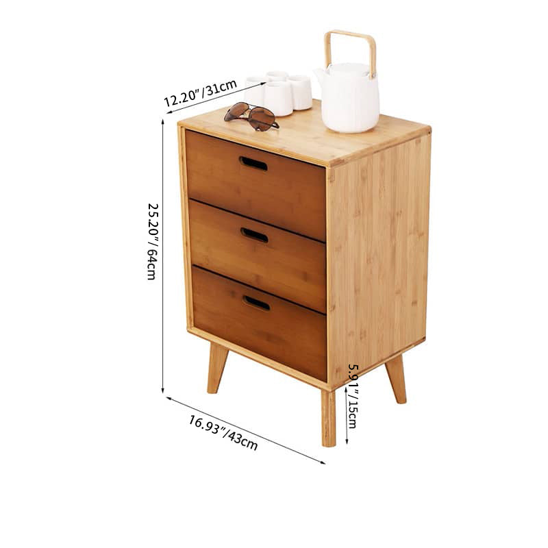 Stylish White TV Cabinet with Bamboo Accents and Natural Brown Wood Finish hsl-393