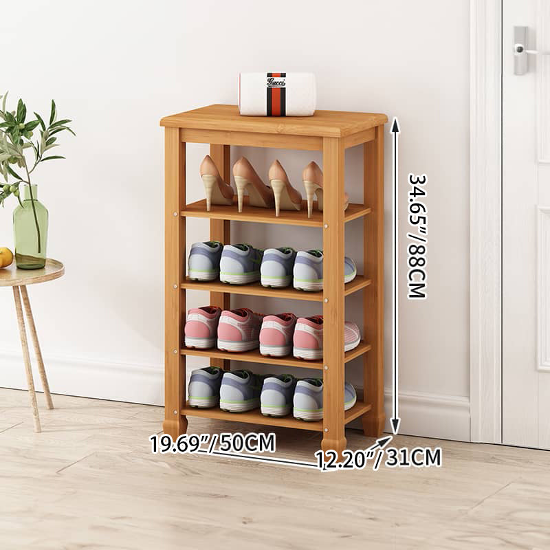 Bamboo Storage Rack - Stylish Natural Wood Finish for Home Organization hsl-102