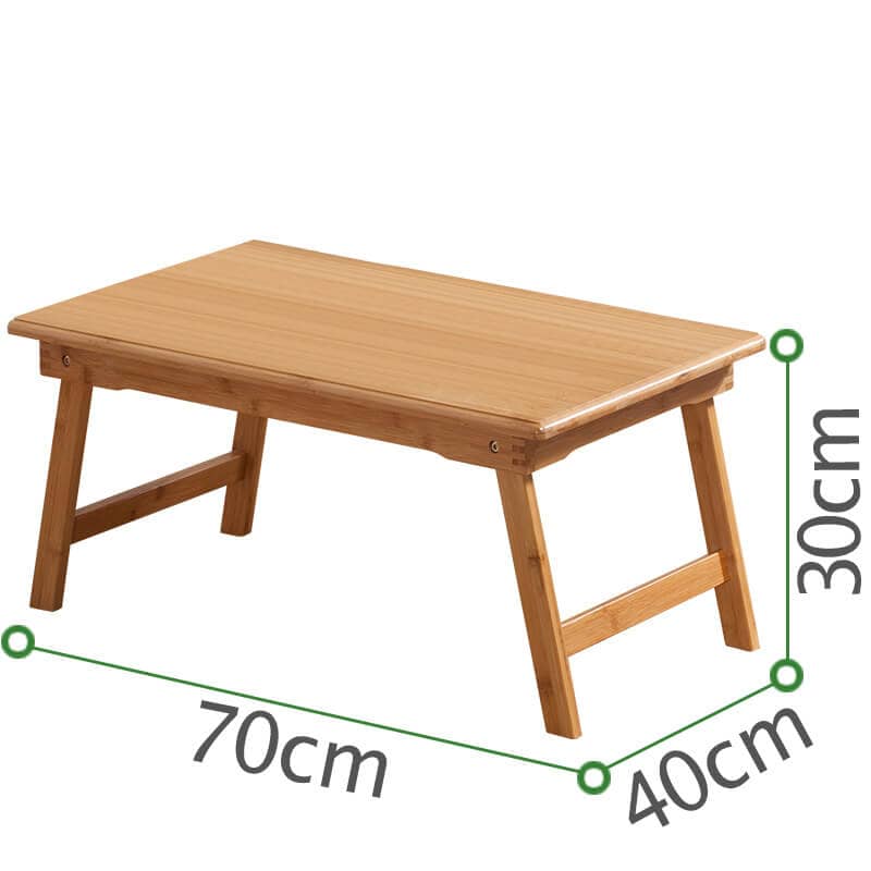 Rectangular Bamboo Coffee Table with Foldable Legs - Perfect for Modern Living Spaces hsl-127