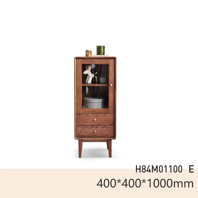 Premium Oak Wood Cabinet for Elegant Home & Office Storage H84M01