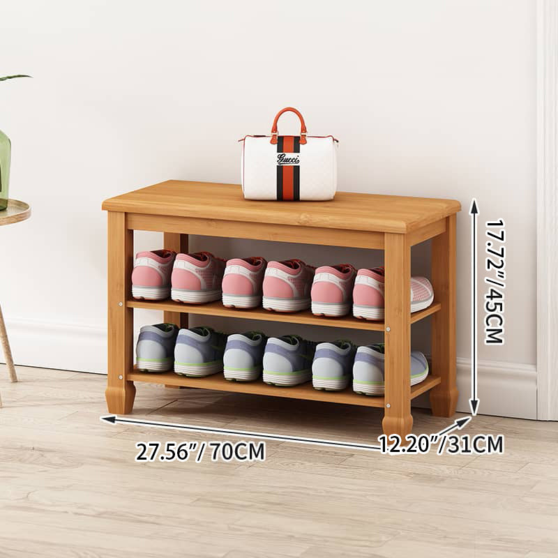 Bamboo Storage Rack - Stylish Natural Wood Finish for Home Organization hsl-102