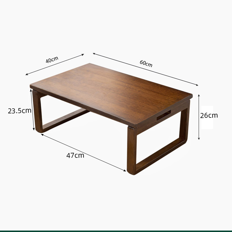 Elegant Dark Brown Bamboo Table – Natural Wood Finish hsl-92