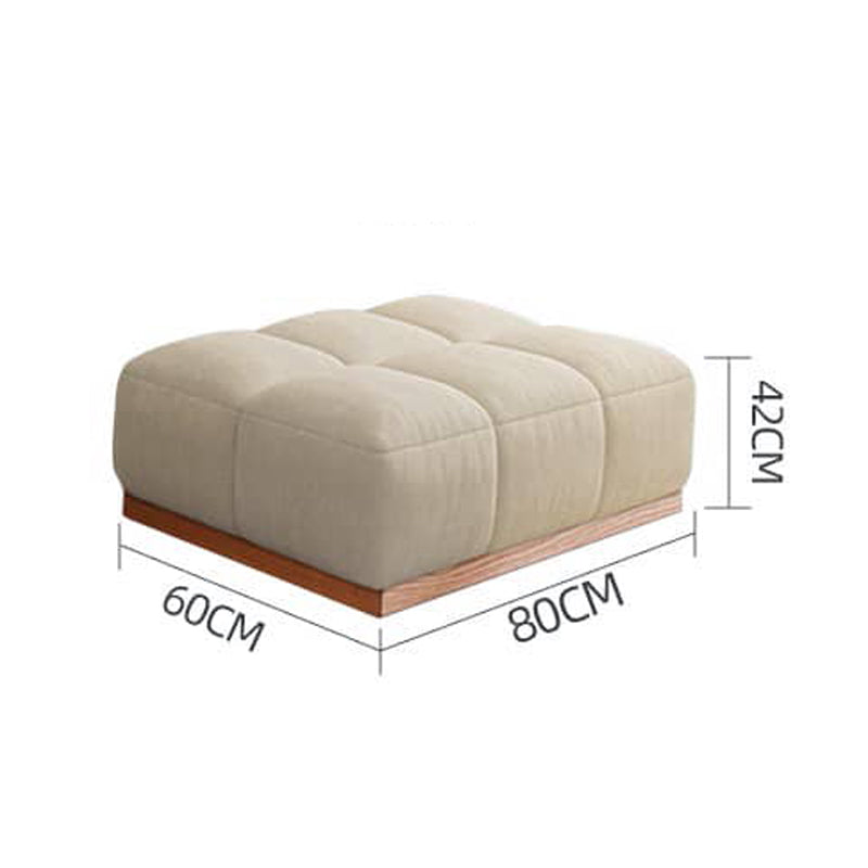 Elegant Beige Sofa with Natural Oak and Pine Wood Accents in Cotton and Faux Leather hmyf-1275