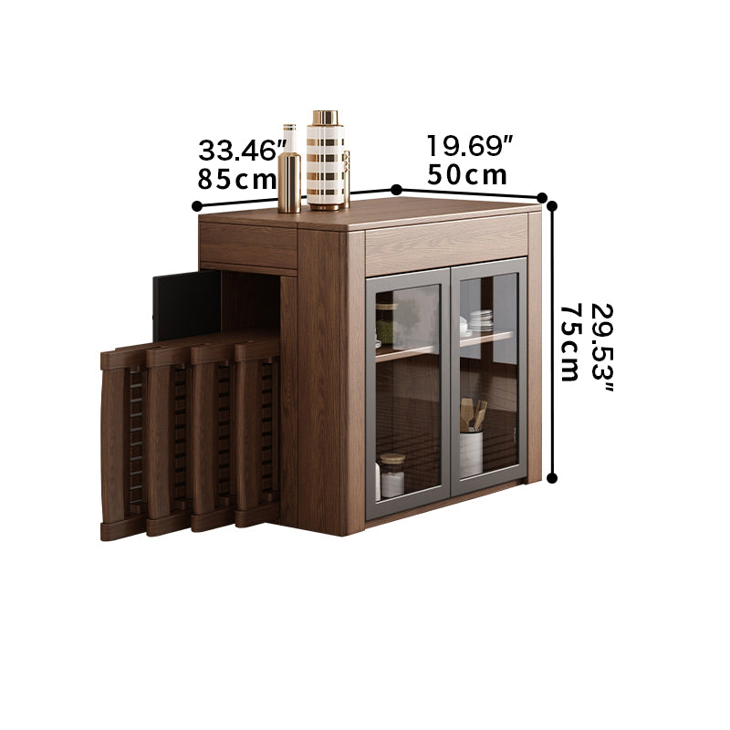 Convertible Rectangular Dining Table Cabinet for 4 – Perfect for Small Space fjnl-1592