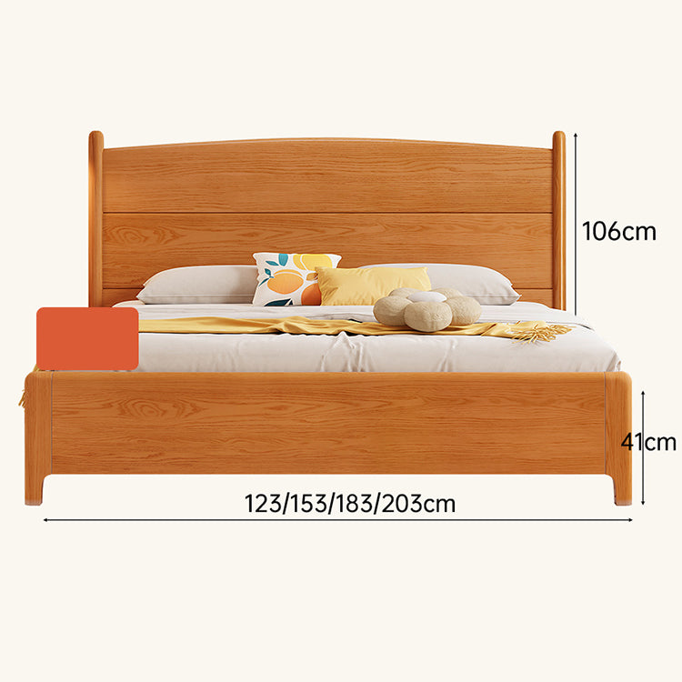 Premium Solid Pine and Ash Wood Bed Frame - Modern Natural Finish hglna-1455