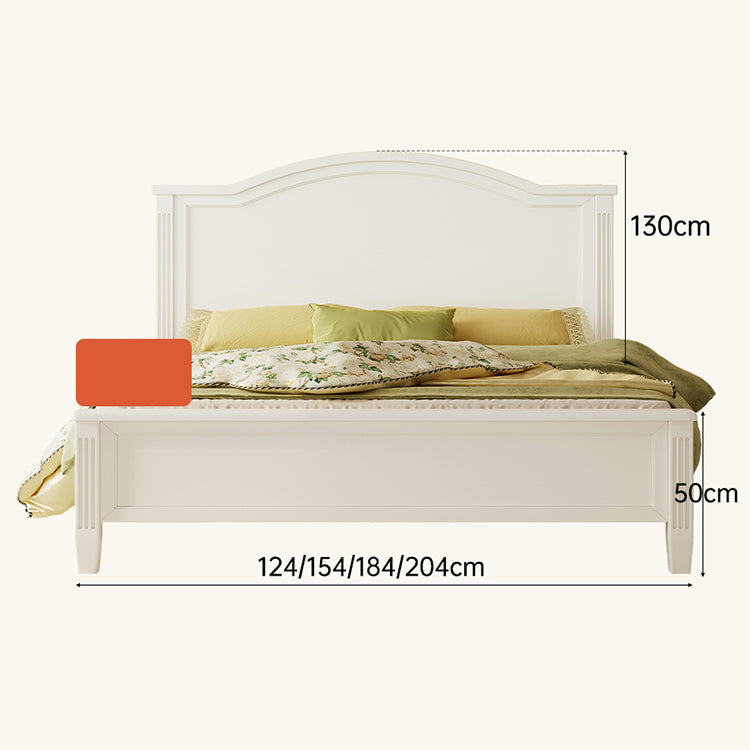 Elegantly Crafted Beige Rubber Wood Bed for Stylish Comfort hglna-1449