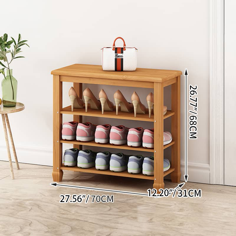 Bamboo Storage Rack - Stylish Natural Wood Finish for Home Organization hsl-102