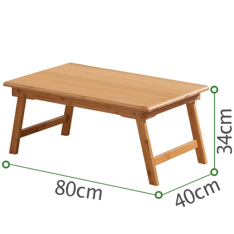 Rectangular Bamboo Coffee Table with Foldable Legs - Perfect for Modern Living Spaces hsl-127