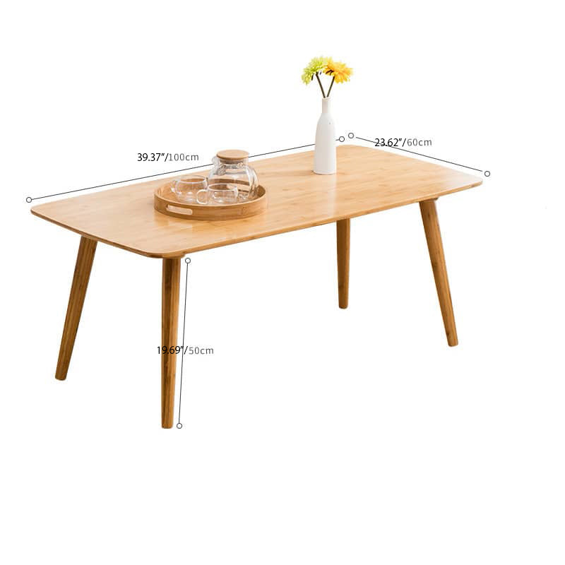 Minimalistic Rectangular Bamboo Dining Table in Natural Wood Color - Perfect for 6 Seaters hsl-119