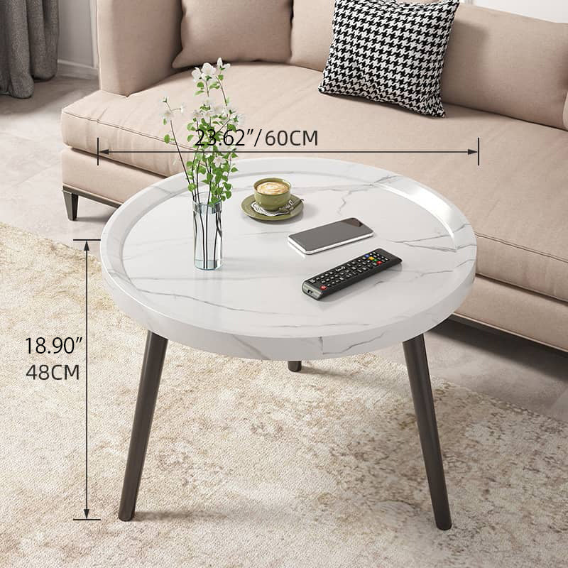 Chic Modern Wood Coffee Table round with storage: Elegan Multi-Tone for Contemporary Living fxjc-923