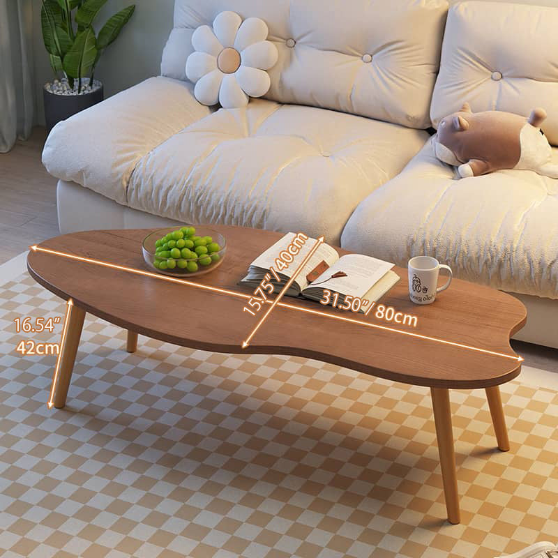 Modern Wooden Coffee Table in Abstract Shape – Minimalistic Design for All Your Rooms fxjc-918