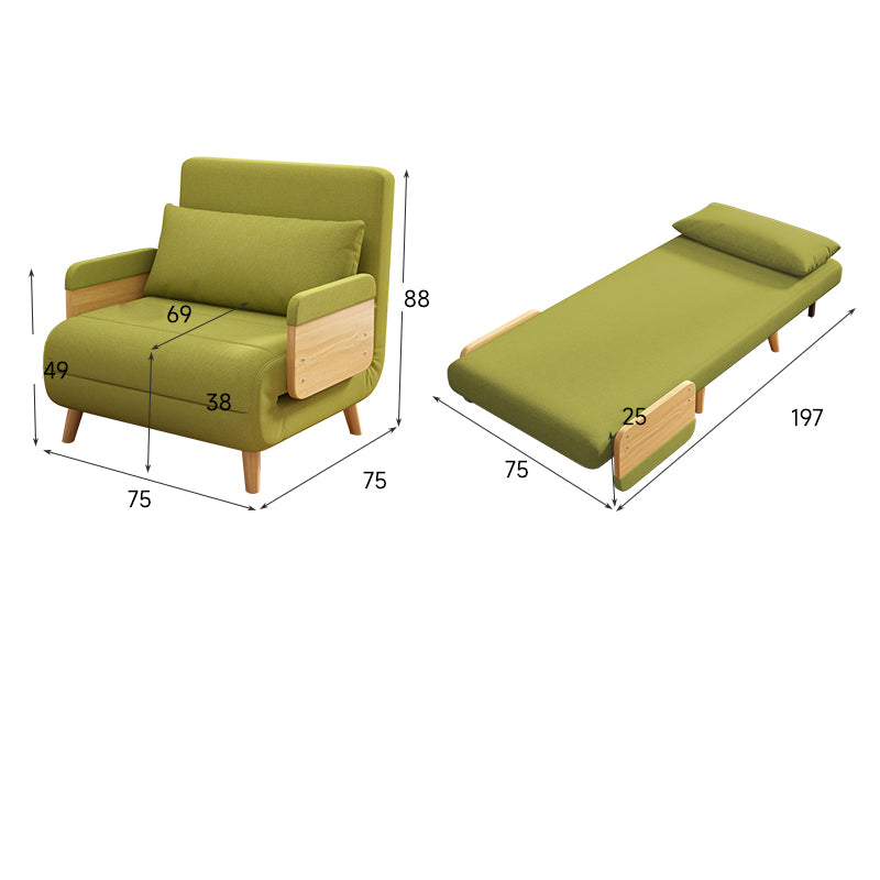 Stylish Cotton-Linen Sofa - Khaki, Natural, Light Blue, Dark Gray, and Green Options fsx-995