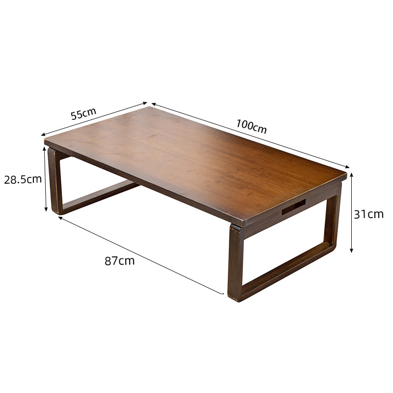 Elegant Dark Brown Bamboo Table – Natural Wood Finish hsl-92