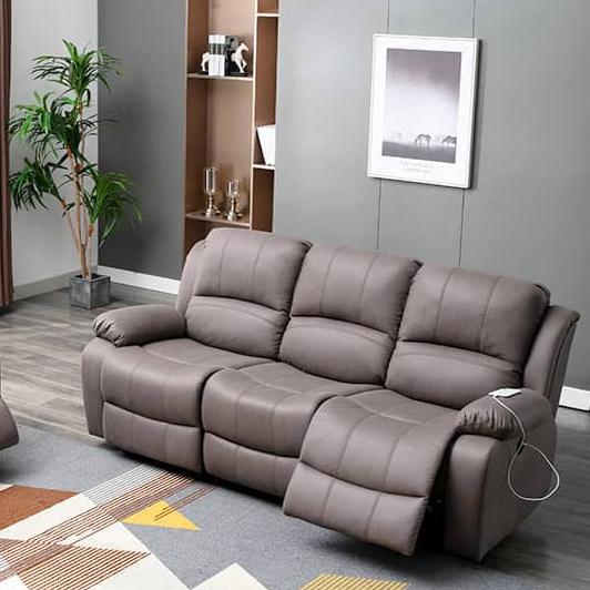 Modern 3-Seater Recliners for LIvingroom - Multi-Color & Fabric Design for Living Room fykl-442