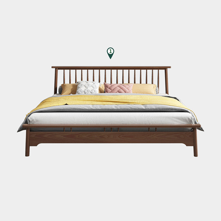 Natural Brown Rubber Wood Bed Frame | Solid Wood Construction hglna-1442