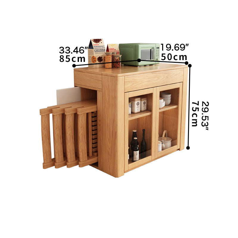 Convertible Rectangular Dining Table Cabinet for 4 – Perfect for Small Space fjnl-1592