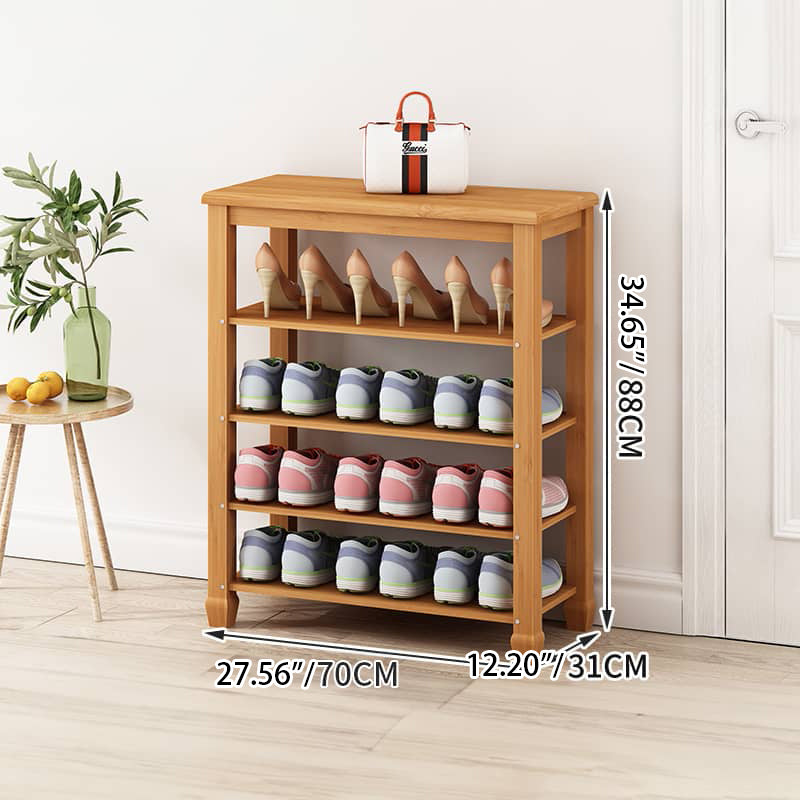 Bamboo Storage Rack - Stylish Natural Wood Finish for Home Organization hsl-102