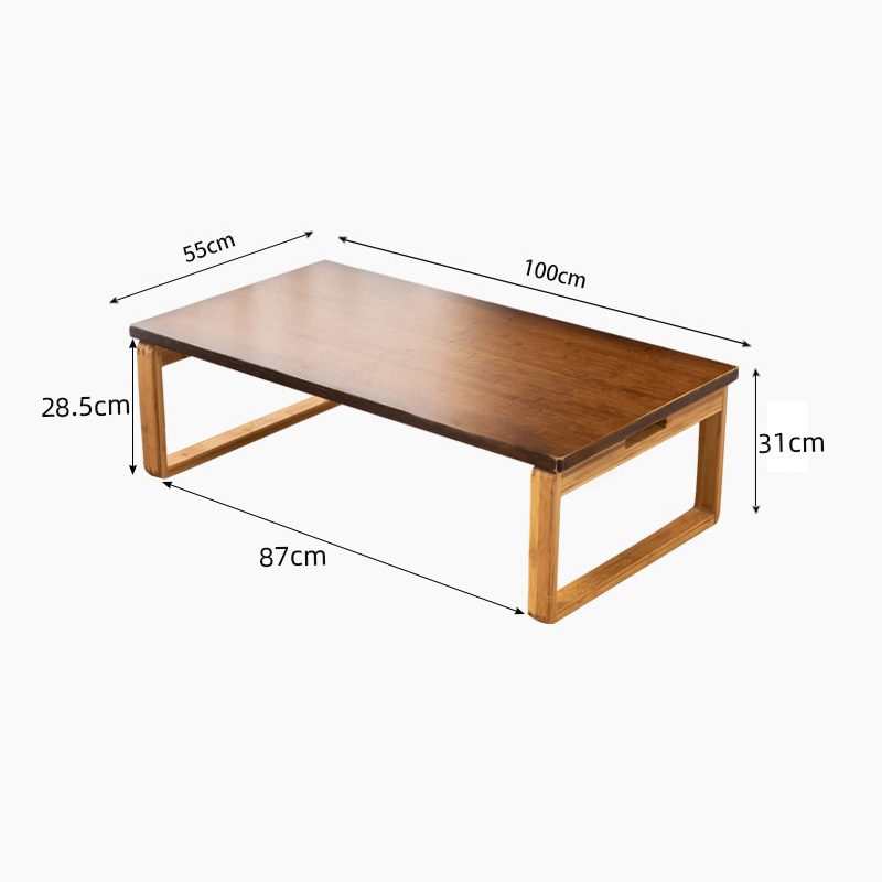 Elegant Dark Brown Bamboo Table – Natural Wood Finish hsl-92