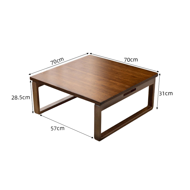 Square Bamboo Coffee Table Foldable for Living Rooms Modern Style hsl-93