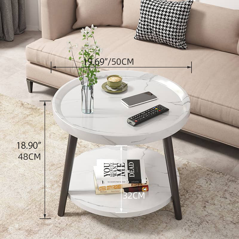 Chic Modern Wood Coffee Table round with storage: Elegan Multi-Tone for Contemporary Living fxjc-923