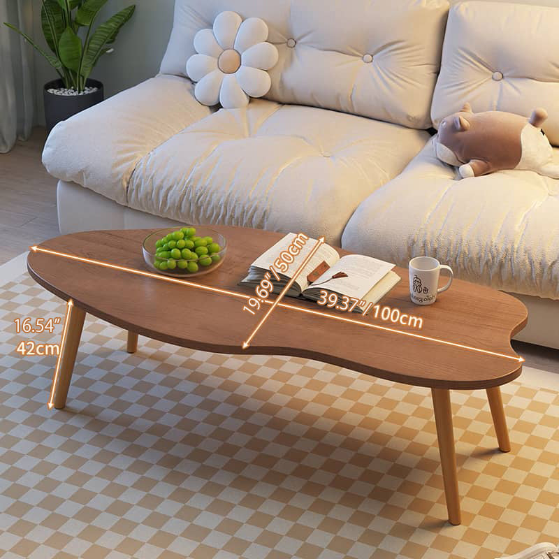 Modern Wooden Coffee Table in Abstract Shape – Minimalistic Design for All Your Rooms fxjc-918