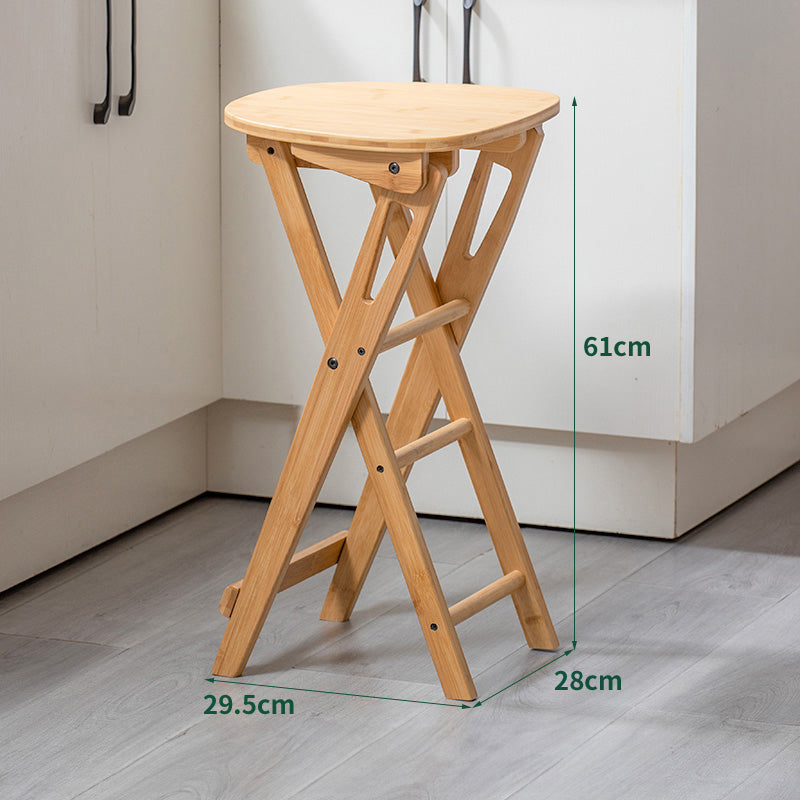 Stylish Natural Bamboo Wood Stool for Modern Interiors hsl-91