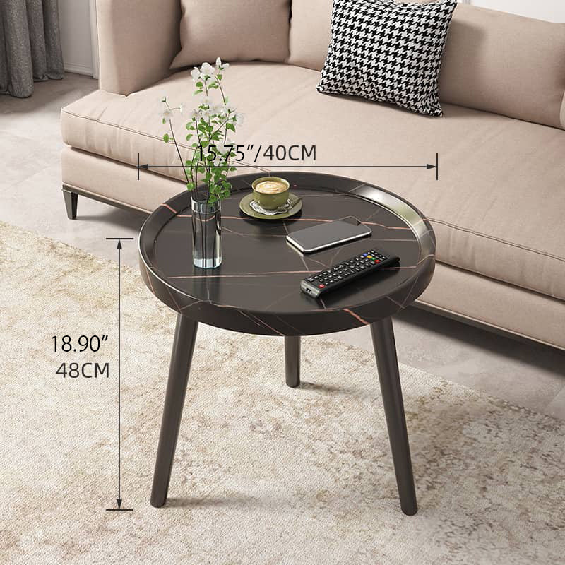 Chic Modern Wood Coffee Table round with storage: Elegan Multi-Tone for Contemporary Living fxjc-923