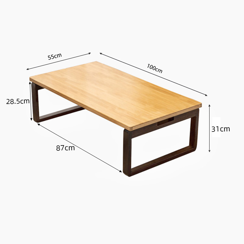 Elegant Dark Brown Bamboo Table – Natural Wood Finish hsl-92