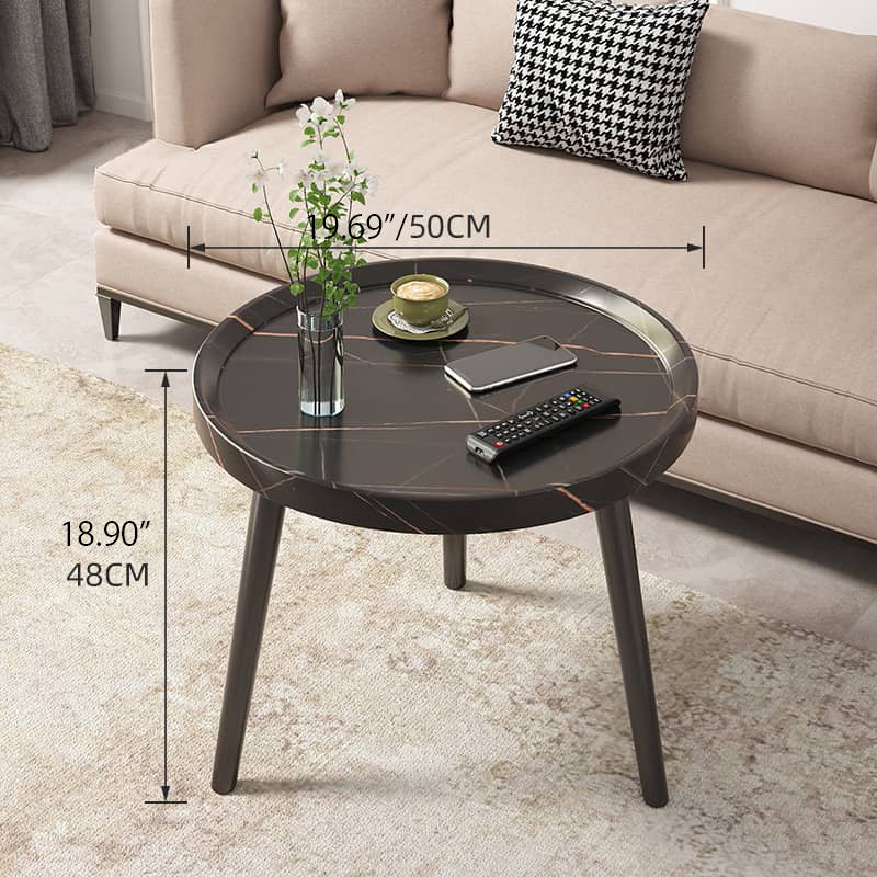 Chic Modern Wood Coffee Table round with storage: Elegan Multi-Tone for Contemporary Living fxjc-923