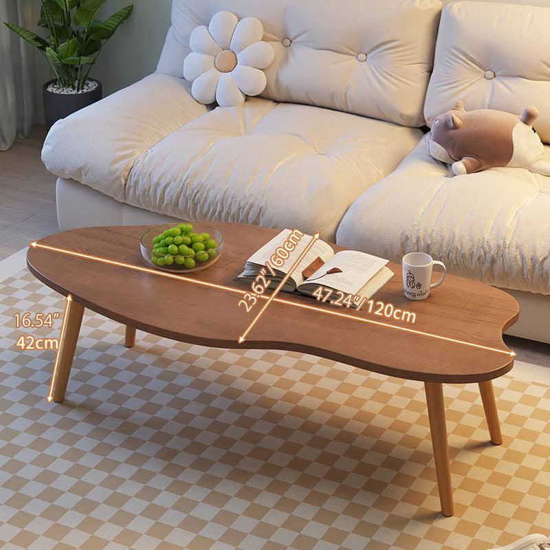 Modern Wooden Coffee Table in Abstract Shape – Minimalistic Design for All Your Rooms fxjc-918