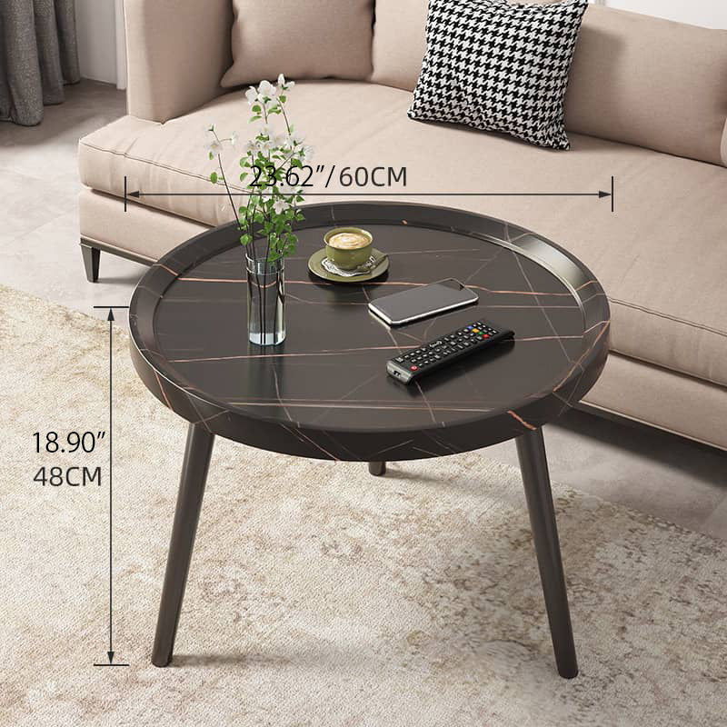 Chic Modern Wood Coffee Table round with storage: Elegan Multi-Tone for Contemporary Living fxjc-923