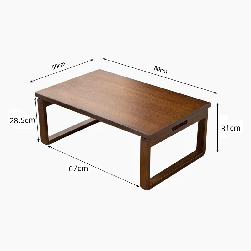 Elegant Dark Brown Bamboo Table – Natural Wood Finish hsl-92