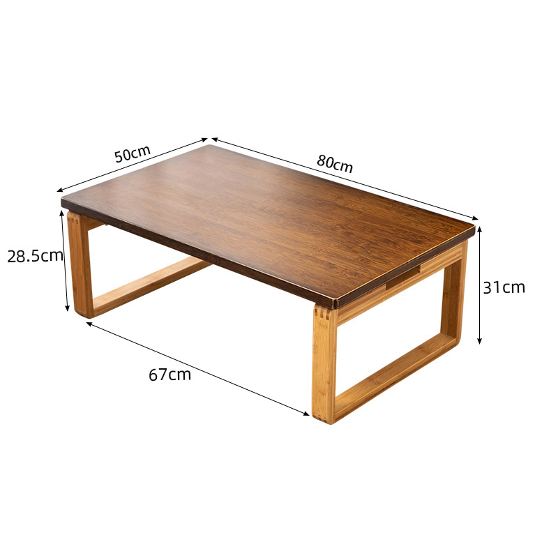 Elegant Dark Brown Bamboo Table – Natural Wood Finish hsl-92