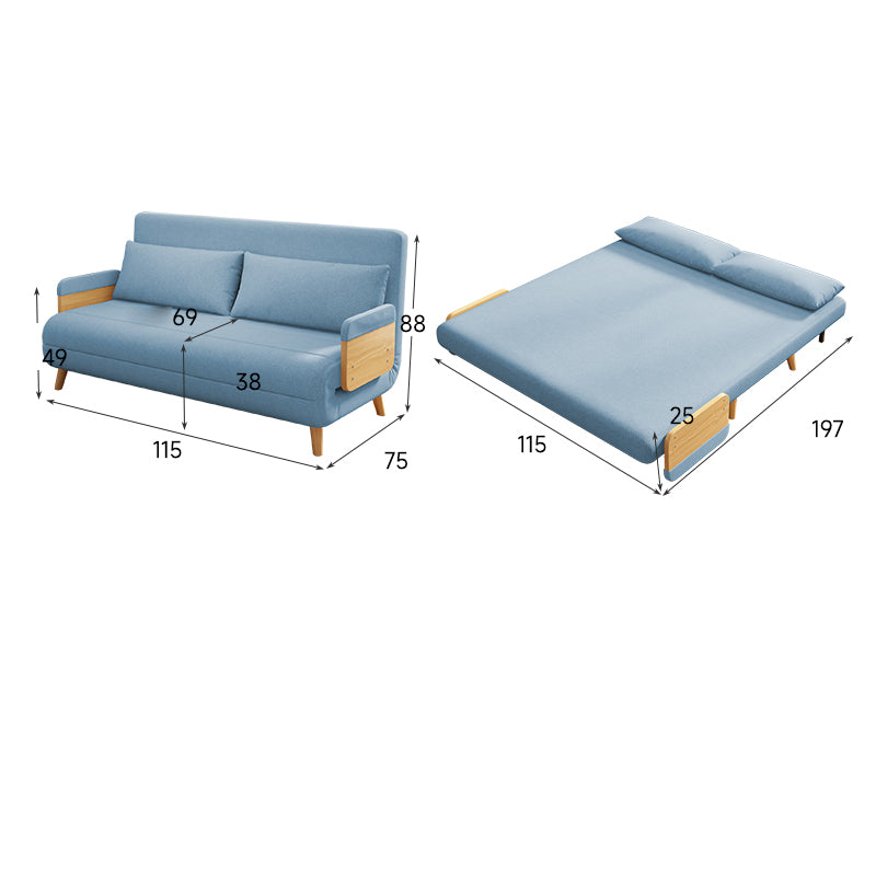 Stylish Cotton-Linen Sofa - Khaki, Natural, Light Blue, Dark Gray, and Green Options fsx-995