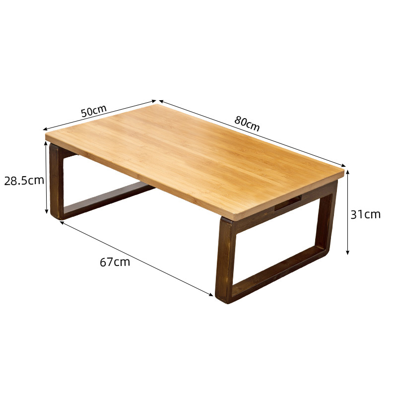 Elegant Dark Brown Bamboo Table – Natural Wood Finish hsl-92