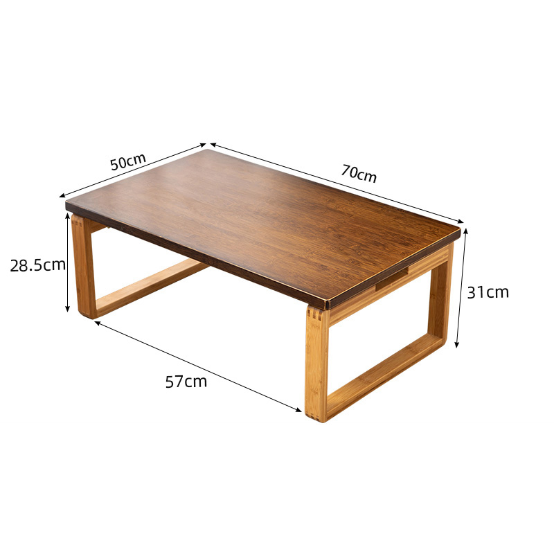 Elegant Dark Brown Bamboo Table – Natural Wood Finish hsl-92