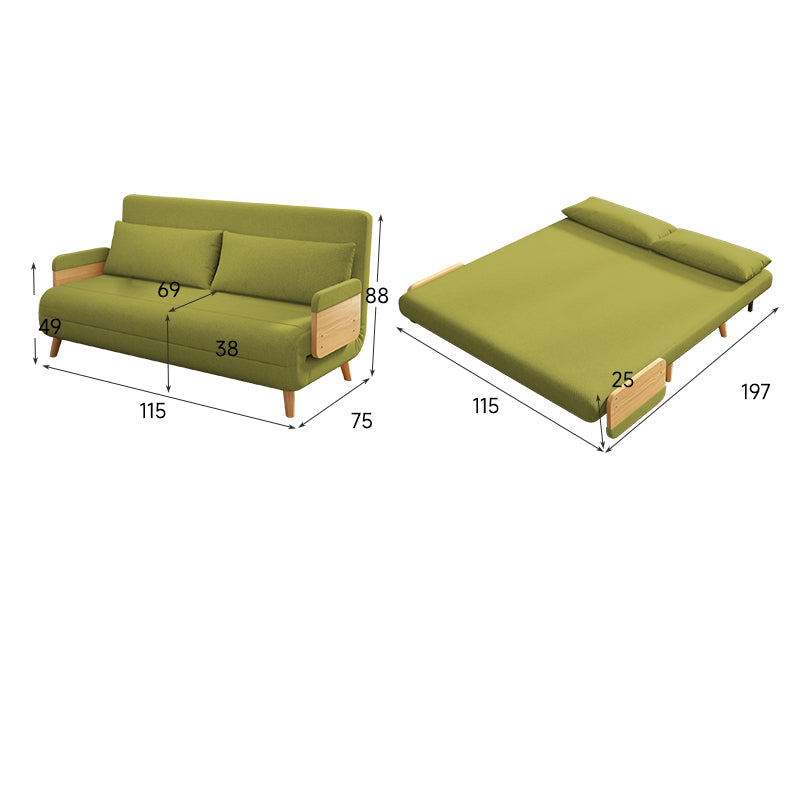 Stylish Cotton-Linen Sofa - Khaki, Natural, Light Blue, Dark Gray, and Green Options fsx-995