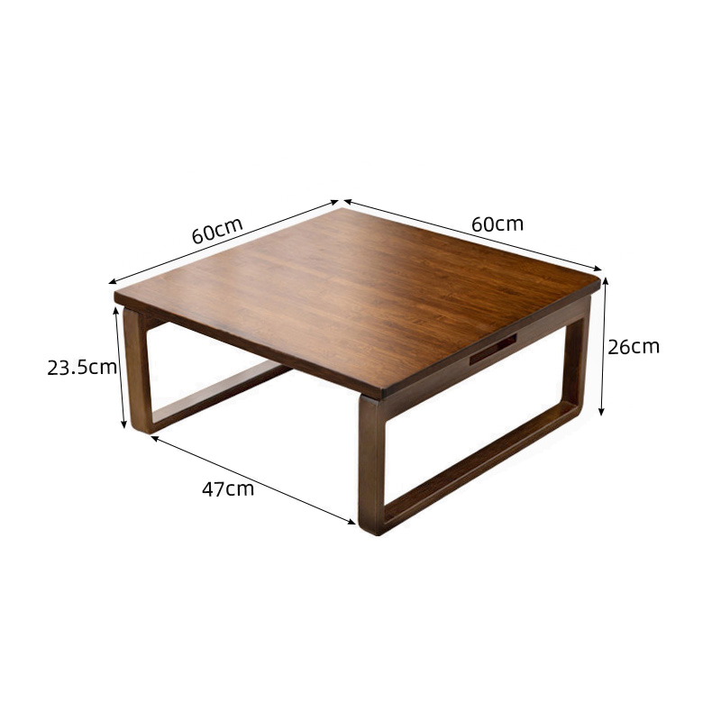 Square Bamboo Coffee Table Foldable for Living Rooms Modern Style hsl-93