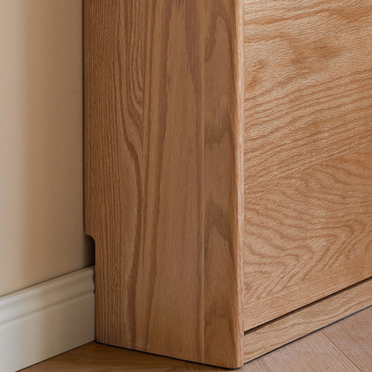 Minimalistic Oak Wood Shoe Cabinet with 3-Tiers - Functional Design for Front Door Y00L08