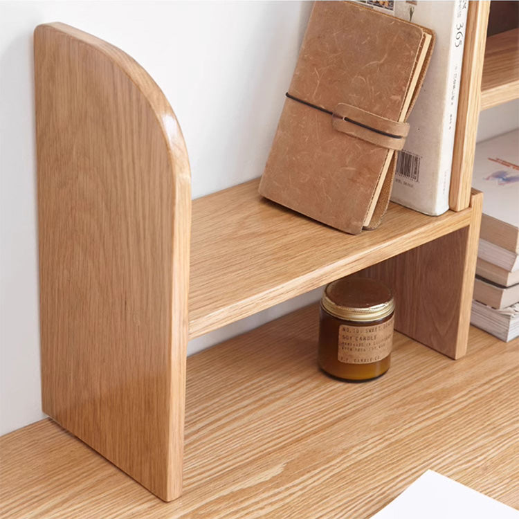 Stylish Oak Wood Desktop Storage Shelf for Home Office Organization Y00X09