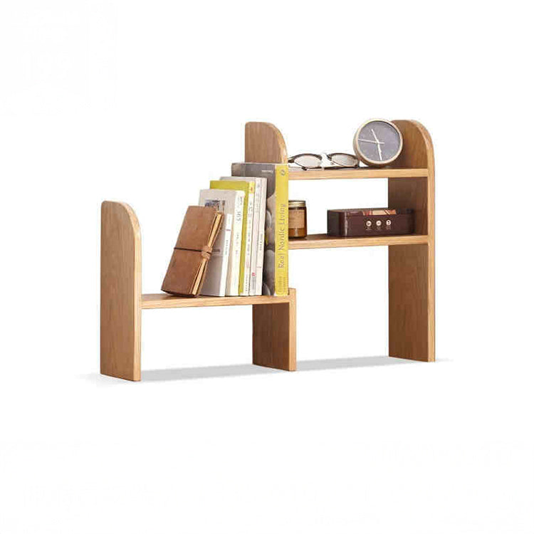 Stylish Oak Wood Desktop Storage Shelf for Home Office Organization Y00X09